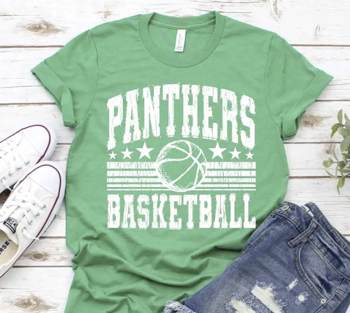 Vintage Mascot Basketball Tee for Men