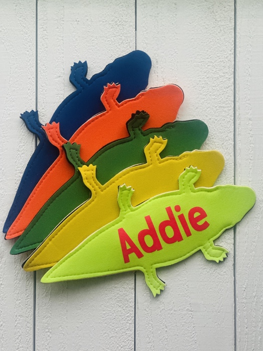 Alligator Popsicle & Yogurt Holders • Personalized Kids Summer Gift • Pool Party Favor