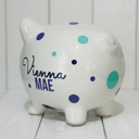  Personalized Polka Dot Piggy Bank – Custom Gift for Kids 