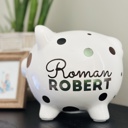  Personalized Polka Dot Piggy Bank – Custom Gift for Kids 