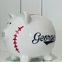  Personalized Baseball Piggy Bank 