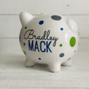  Personalized Polka Dot Piggy Bank – Custom Gift for Kids 