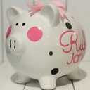  Personalized Piggy Bank for Girls • Birthday or Baby Shower Gift