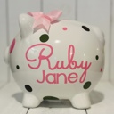  Personalized Piggy Bank for Girls • Birthday or Baby Shower Gift
