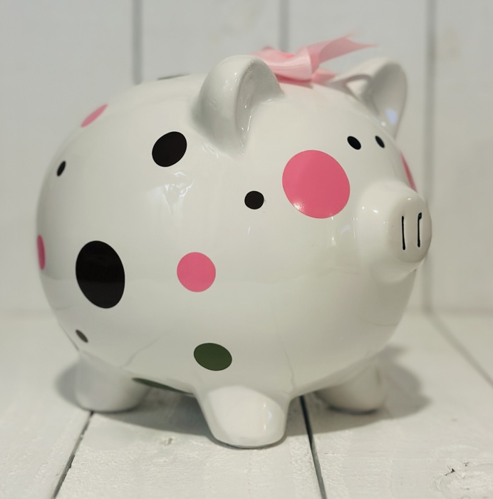 Personalized Piggy Bank for Girls • Birthday or Baby Shower Gift