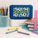 Personalized Soccer Pencil Box for Kids •  Custom Name School Supply Case • Back to School Storage Box