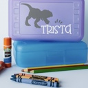  Personalized Pencil Box Dinosaur Theme • Back to School Supplies