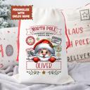  Personalized Santa Sack | Child's Fabric Christmas Gift Bag with Name | Large & Small Bags