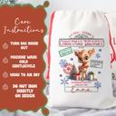  Personalized Santa Sack | Child's Fabric Christmas Gift Bag with Name | Large & Small Bags