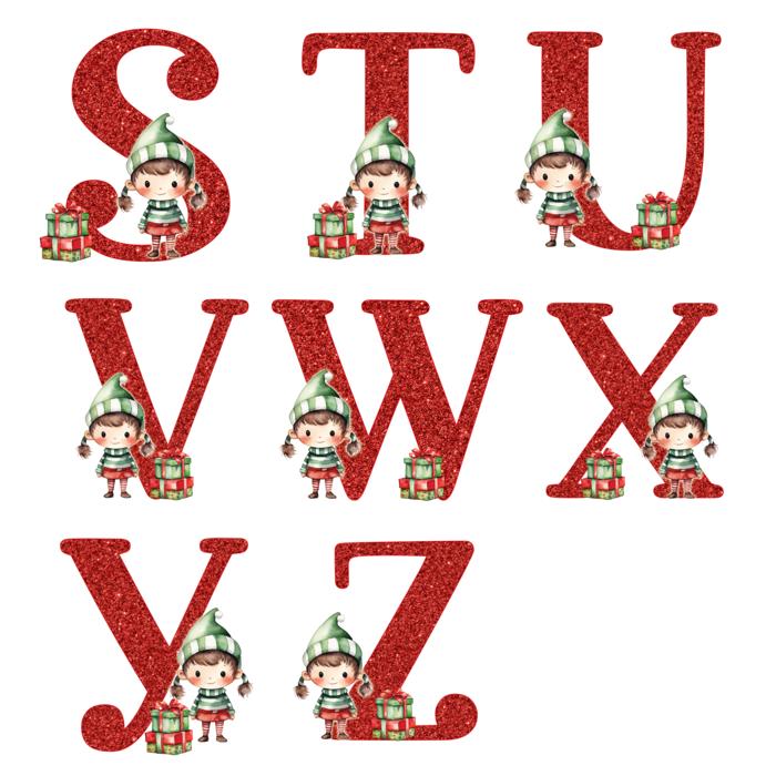 Personalized Boy Elf Child's Initial and Name Christmas Ornament | Gift Box Included