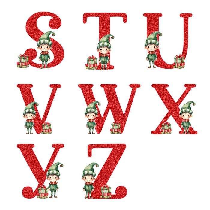 Personalized Boy Elf Child's Initial and Name Christmas Ornament | Gift Box Included