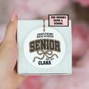  Retro Leopard Print Coquette Personalized 2026 Graduation Ornament | Customize with Senior's Name and School