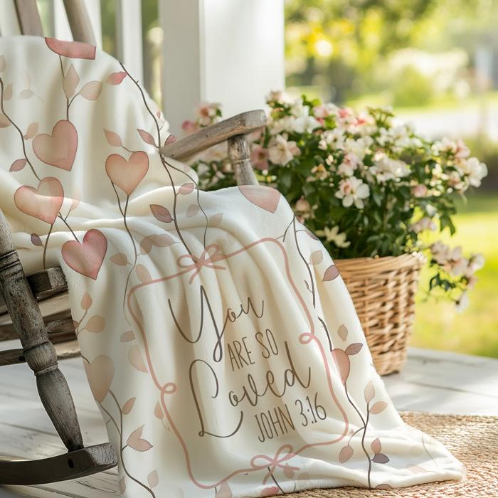 John 3 16 You Are So Loved Scripture Throw | Christian Gift