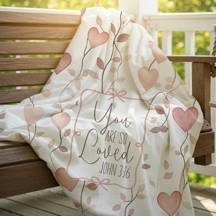 John 3 16 You Are So Loved Scripture Throw | Christian Gift