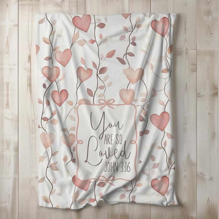 John 3 16 You Are So Loved Scripture Throw | Christian Gift