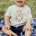  Custom Mother’s Day Gift from Toddler; Personalized Mother’s Day Toddler Shirt – Cute Giraffe with Flowers, “I Love You Mommy” Design