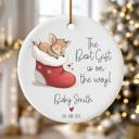  Expecting Parents Personalized Christmas Ornament | Custom Pregnancy Announcement Ornament 