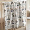  Sports Teddy Bear Personalized Baby Blanket | Baseball, Basketball, Soccer, Football, Golf Sports Themed Nursery Decor | Baby Shower Gift
