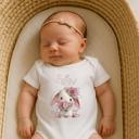 3-6M First Easter Baby Girl Personalized Onesie | Short Sleeve 100% Cotton Bodysuit (0-3 to 18 Months)