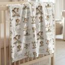  Personalized Safari Baby Blanket | Animal Baby Shower Gift | Safari Nursery Decor | Whimsical Baby Shower Gift