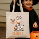  Giraffe Ghost Halloween Trick or Treat Tote Bag for Kids | Personalized Giraffe Ghost Tote | Cute Halloween Bag for Kids