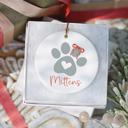 Gray Dog or Cat Personalized Christmas Ornament
