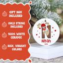  Personalized Rudolph Initial and Name Child's Christmas Ornament | Ornament for Boy or Girl