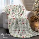 Personalized Christmas Family Blanket | Include Family and Pet Names