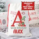  Personalized Special Delivery Boy Elf Design Santa Bag | Large and Small Bags
