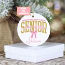  Personalized Pink Coquette Senior 2026 Graduation Ornament | Customize with Senior's Name and School