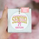  Personalized Pink Coquette Senior 2026 Graduation Ornament | Customize with Senior's Name and School