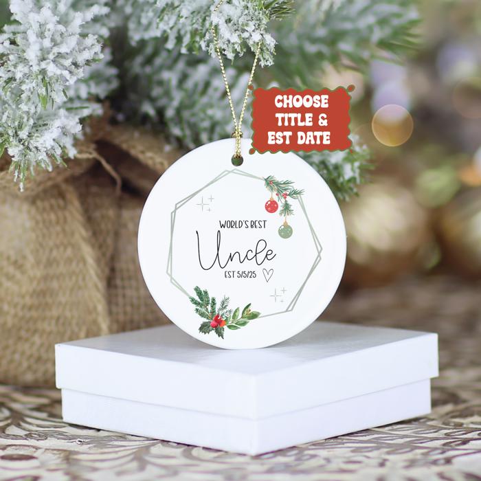 Personalized World's Best Christmas Ornament | Includes Title and Established Date