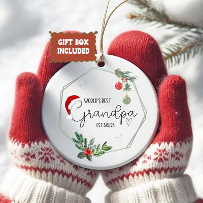 Personalized World's Best Christmas Ornament | Includes Title and Established Date