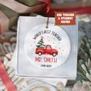  World’s Best Teacher Personalized Christmas Ornament | Signed by Student| 4 Design Options