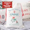  Personalized Baby Animal Christmas Gift Bag | Child’s Name and Custom Signature