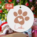 Brown Dog or Cat Personalized Christmas Ornament