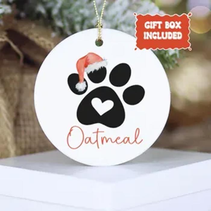 Dog or Cat Personalized Christmas Ornament