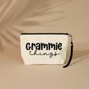  Grammie Things Cosmetic Bag with Wristlet – Cute Pouch for Grandma, Travel, Make Up or Everyday Essentials