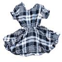  Toddler Girls’ Black and White Plaid Dress – Open Back Twirl Dress