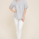  Kate Gray Peplum Top With Button Detail