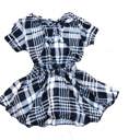  Toddler Girls’ Black and White Plaid Dress – Open Back Twirl Dress