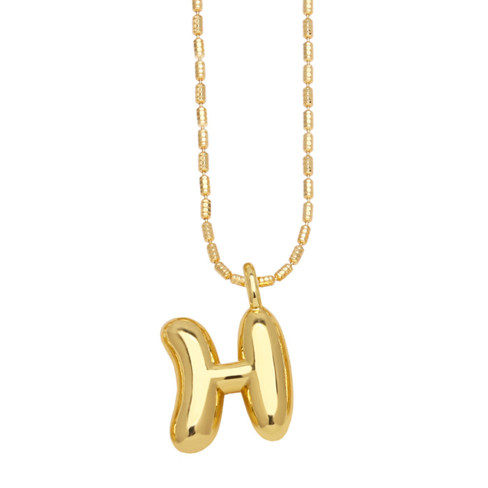 DaniEmCo Trendy Waterdrop Necklace | Personalized Initial Letter | Gold Finish