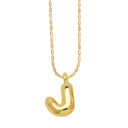 J DaniEmCo Trendy Waterdrop Necklace | Personalized Initial Letter | Gold Finish