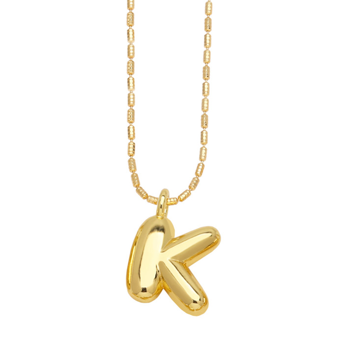 DaniEmCo Trendy Waterdrop Necklace | Personalized Initial Letter | Gold Finish