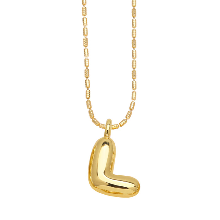 DaniEmCo Trendy Waterdrop Necklace | Personalized Initial Letter | Gold Finish