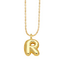 R DaniEmCo Trendy Waterdrop Necklace | Personalized Initial Letter | Gold Finish