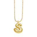 S DaniEmCo Trendy Waterdrop Necklace | Personalized Initial Letter | Gold Finish