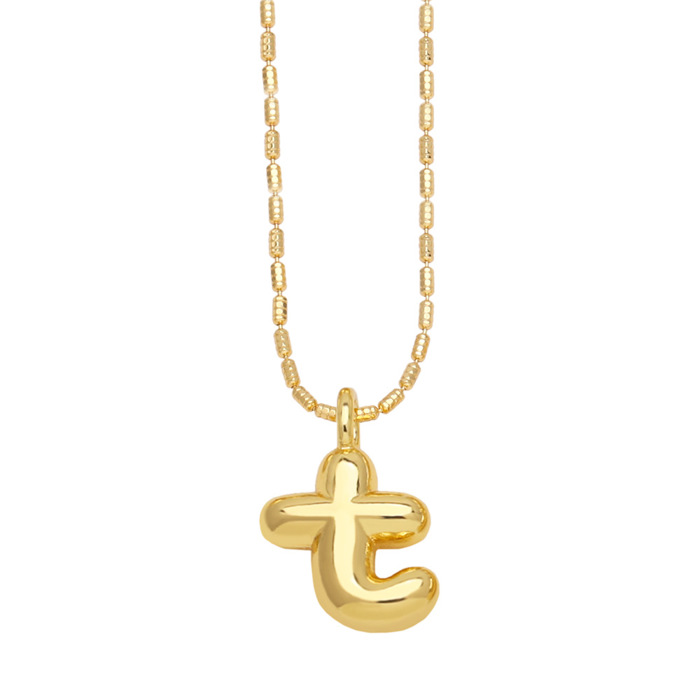 DaniEmCo Trendy Waterdrop Necklace | Personalized Initial Letter | Gold Finish
