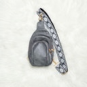 Gray DaniEmCo MYLAH Crossbody Sling | Lux Vegan Leather | Everyday Travel Bag
