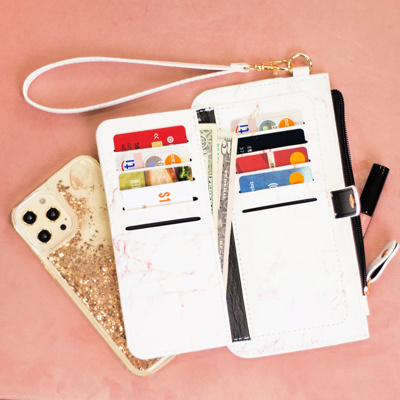 BELLA WALLET | Grab & Go Wristlet | Vegan Leather | Zipper Boutique Wallets 